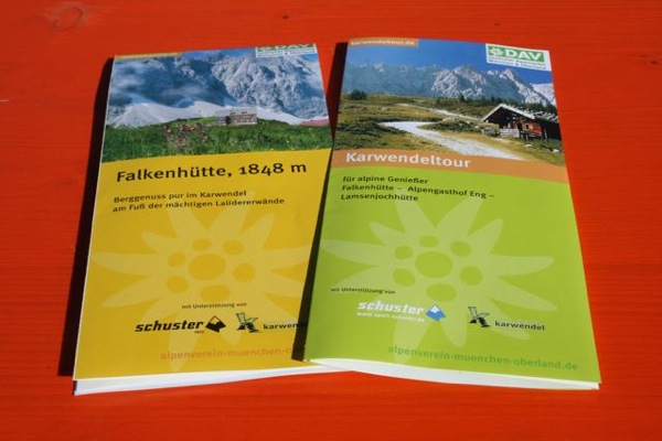 Faltblätter Karwendeltour und Falkenhütte, DAV