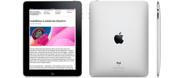 Mellcolm.de auf dem Apple iPad